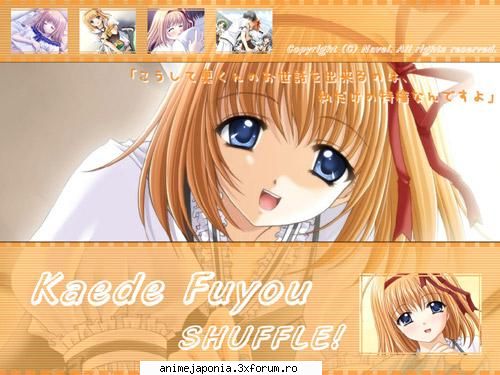 personajele - Kaede Fuyou dupa ce intr-un accident de masina au - Shuffle